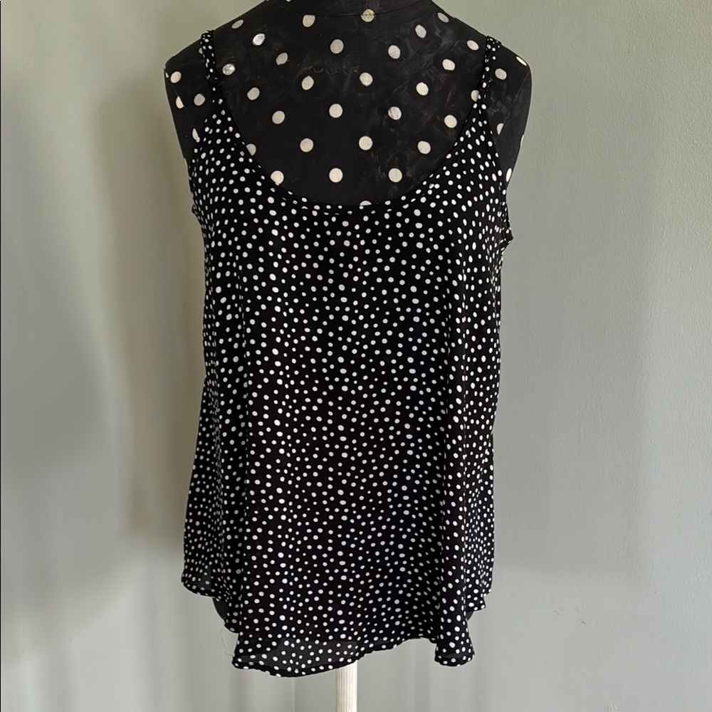 Polka Dot Sleeveless Top